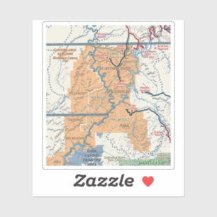 Sticker Carte du parc national des Canyons