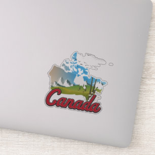 Sticker Carte du paysage du Canada