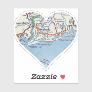 Sticker Carte du RI ouest