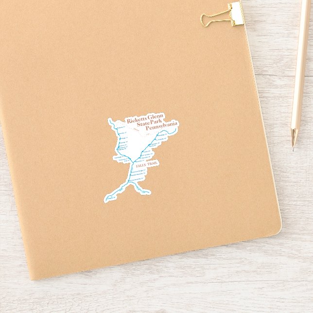 Sticker Carte du sentier des chutes 3"x3" (Carnet)
