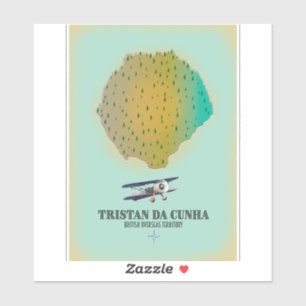 Sticker Carte du territoire britannique d'outre-mer de Tri