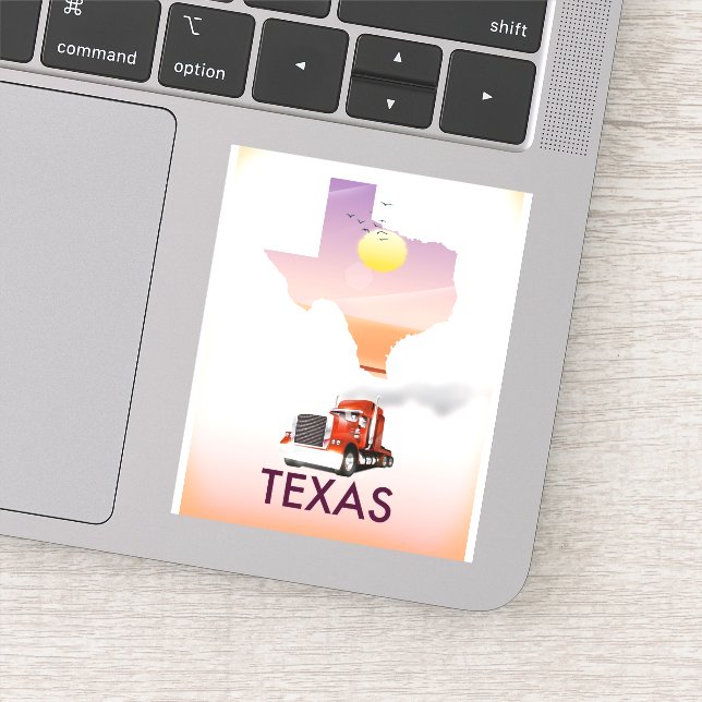 Sticker Carte du Texas Big Rig (Détail)