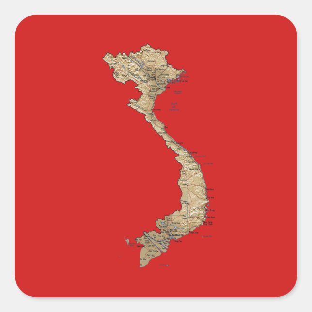 Sticker Carte du Vietnam (Devant)