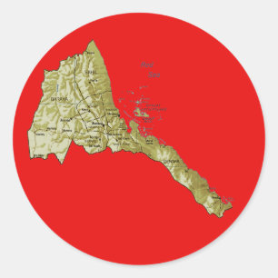 Sticker Carte Erythrée