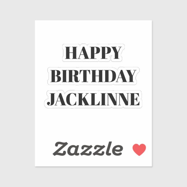 Sticker Carte Joyeux Anniversaire Que Vous Pouvez Utiliser (Feuille)