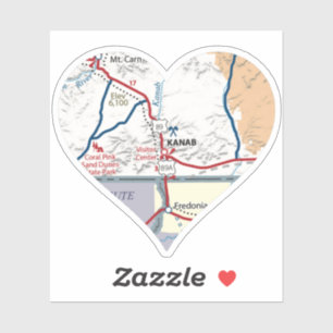 Sticker Carte Kanab Utah