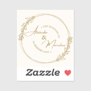Sticker Carte Mariage mignonne