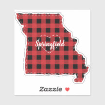 Carte Missouri Hometown State Plaid Christmas