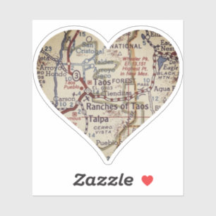 Sticker Carte Old Taos Nouveau-Mexique