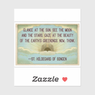 Sticker Carte postale vintage du lever du soleil St. Hilde