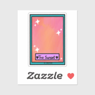 Sticker Carte Tarrot coucher de soleil