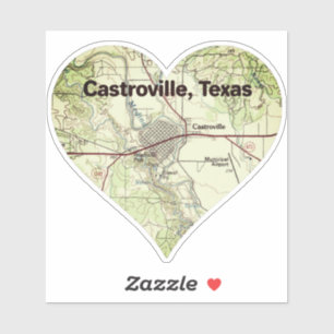Sticker Carte topologique de Castroville TX