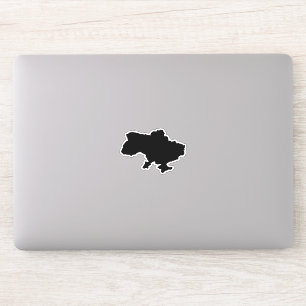 Sticker Carte ukrainienne en noir
