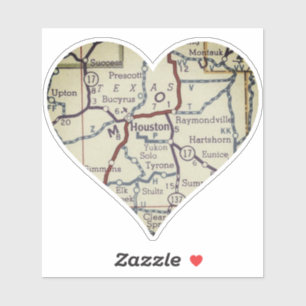 Sticker Carte Vintage Houston Missouri