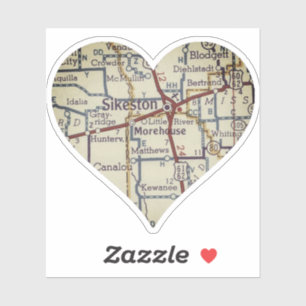 Sticker Carte vintage Sikeston
