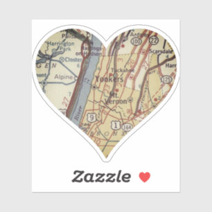 Sticker Carte Vintage Yonkers NY