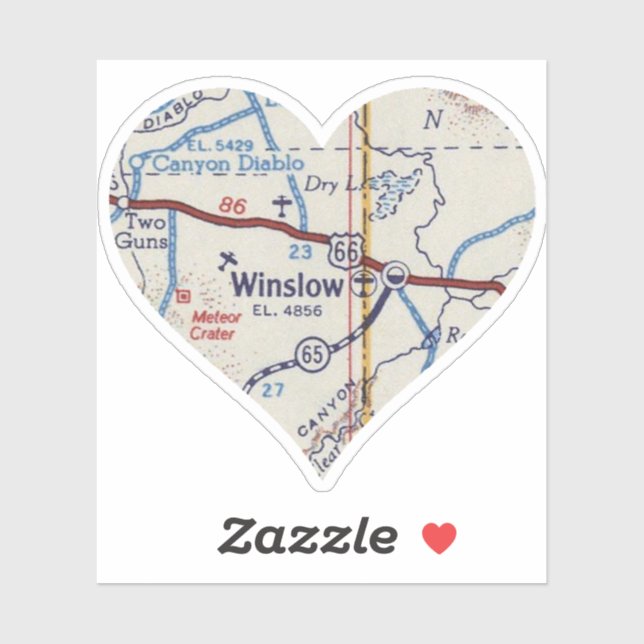 Sticker Carte Winslow (Feuille)