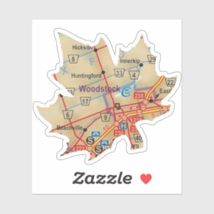 Sticker Carte Woodstock Ontario