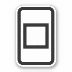 Sticker Carte Zener   Carré creux