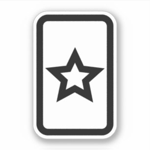 Sticker Carte Zener   Étoile creuse à 5 branches