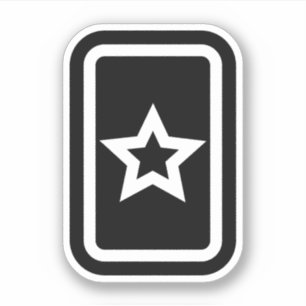 Sticker Carte Zener   Hollow 5 Pointed Star