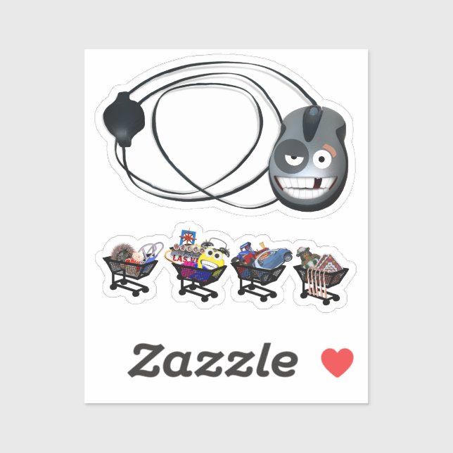 Sticker Cartes d'achat de livres de rebut (Feuille)