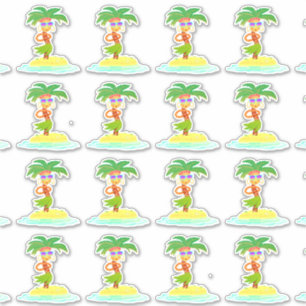 Sticker Cartes de contour de la feuille de palme