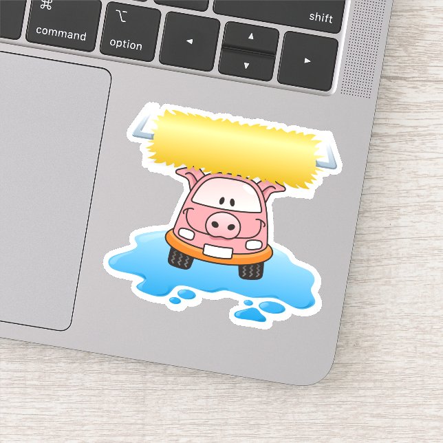 Sticker Cartographie de porc lavé (Détail)