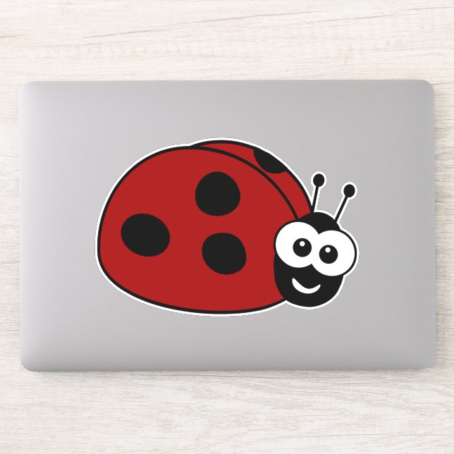 Sticker Carton mignon Ladybug (Ordinateur)
