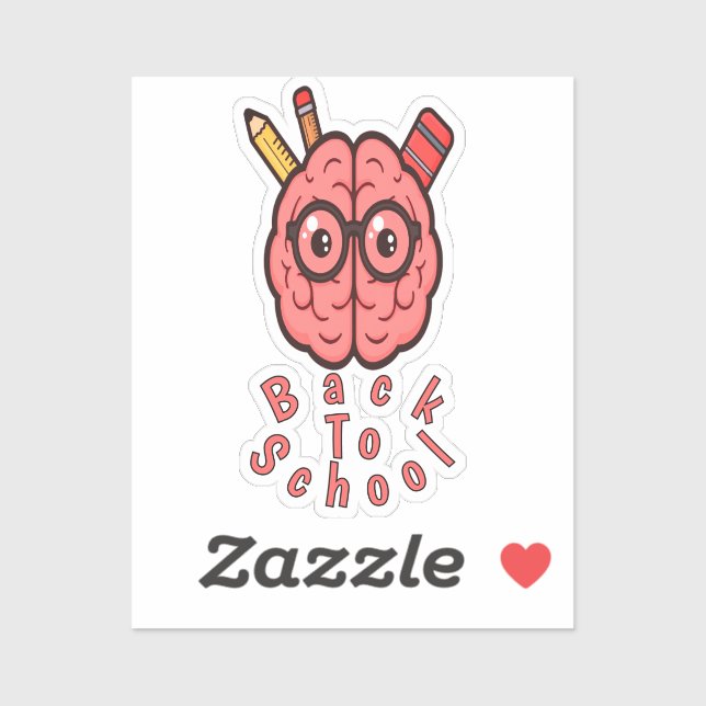 Sticker Cartoon Cerveau Éducatif Pack - Fun Study (Feuille)