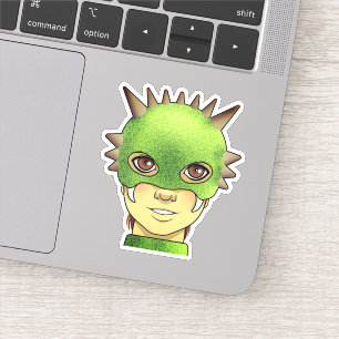 Sticker Cartoon Dragon Girl