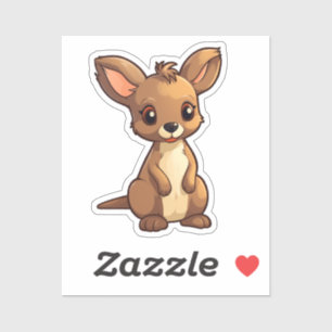 Sticker Cartoon kangourou
