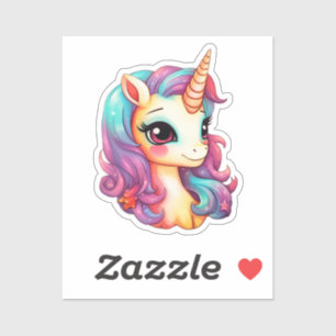Sticker Cartoon licorne