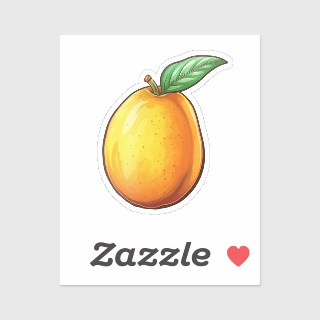 Sticker Cartoon mango (Feuille)