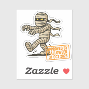 Sticker Cartoon Mummy - Approuvé par Halloween