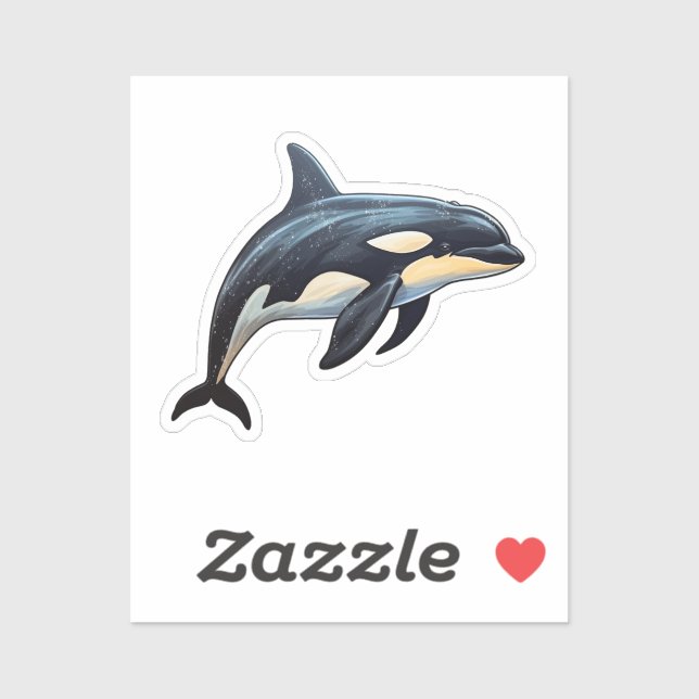 Sticker Cartoon orca (Feuille)