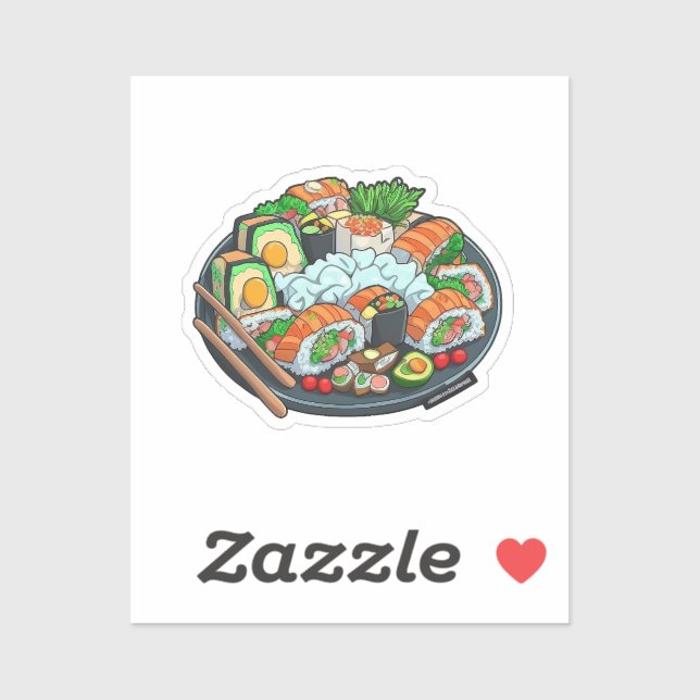 Sticker Cartoon sushi (Feuille)