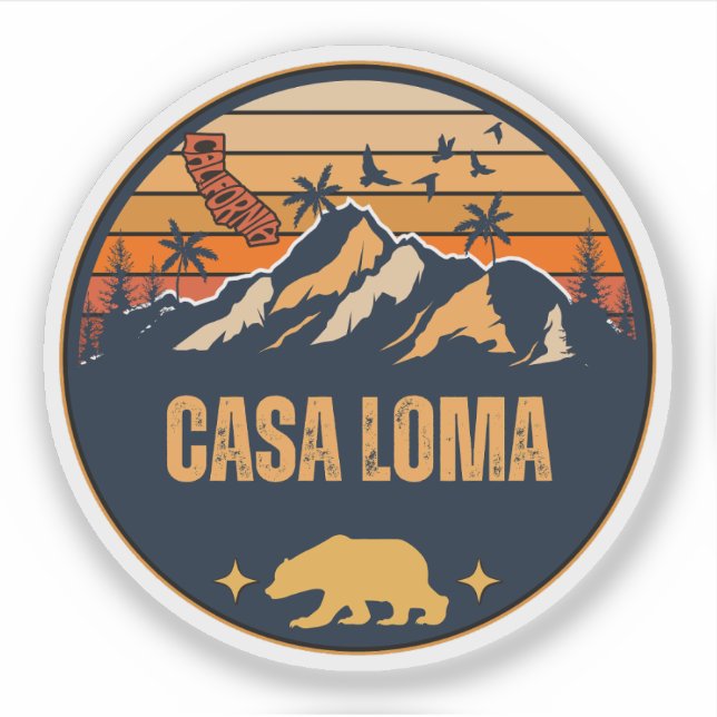 Sticker Casa Loma, Californie (Devant)