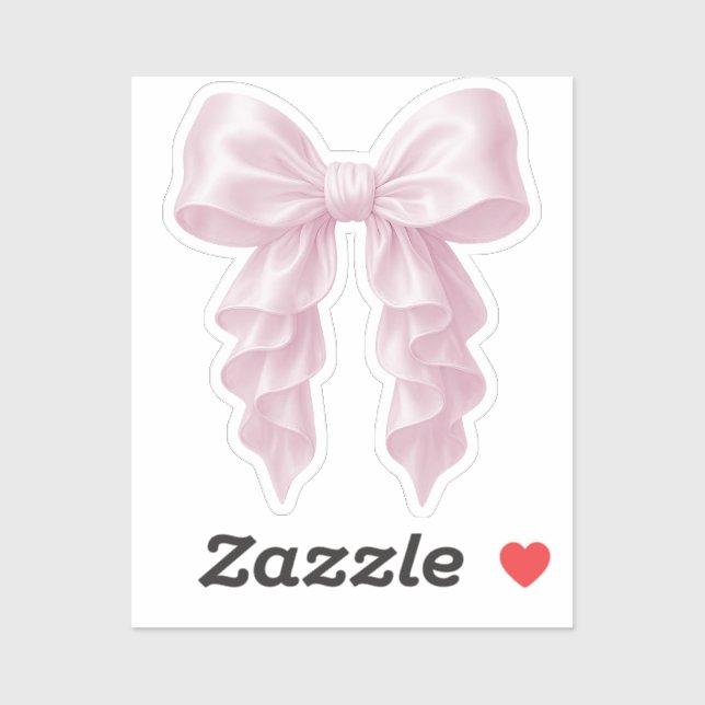 Sticker Cascade de rubans roses élégant et féminin (Feuille)
