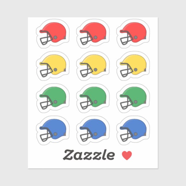 Sticker Casque de football américain Sports Game Rappel Bu (Feuille)