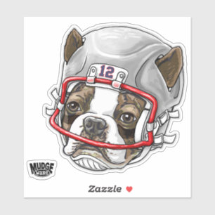 Sticker Casque de football de Boston Terrier 12
