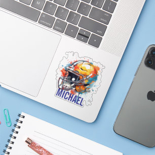 Sticker Casque de football de motivation inspirante nom