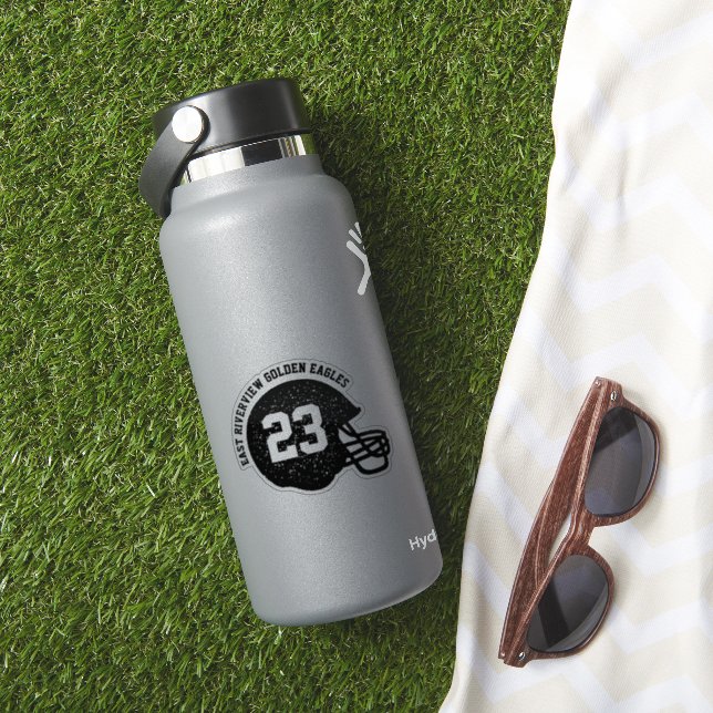 Sticker Casque de l'équipe de football numéro personnalisé (HydroFlask Insitu)