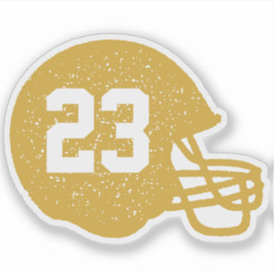 Sticker Casque de l'équipe de football personnalisé jaune