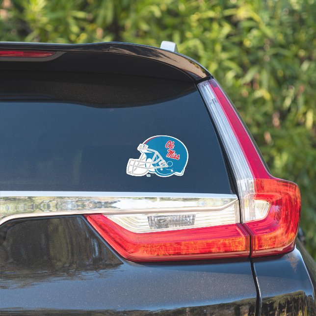Sticker Casque Ole Miss Football | Bleu clair (Côté voiture)
