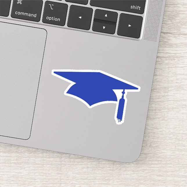 Sticker Casquette bleue avec Tassel (Détail)