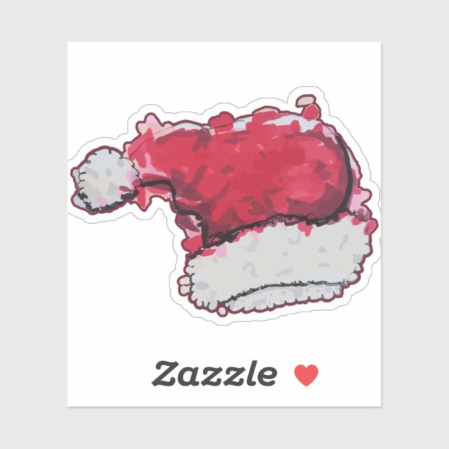 Sticker Casquette de Noël (Feuille)
