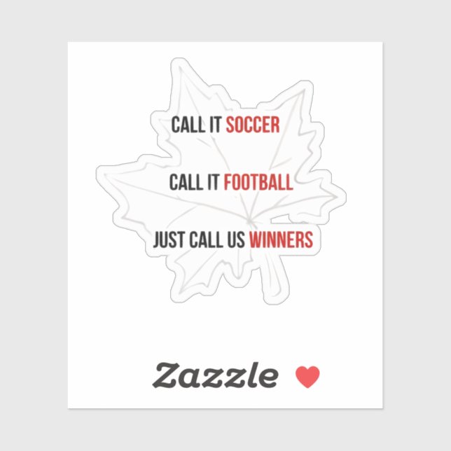 Sticker Casquette des Gagnants de Football Soccer Canada 2 (Feuille)