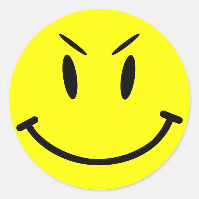 Sticker Casquette d'étendue, Face mal, Style 1 (Devant)