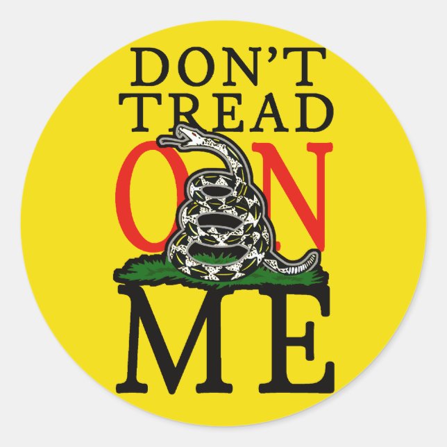 Sticker Casquette d'étendue, Gadsden, Style 1 (Devant)